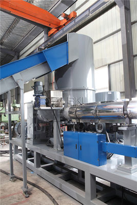 LLDPE Single Screw Extruder Machine 350Kg H Plastic Film Washing Line